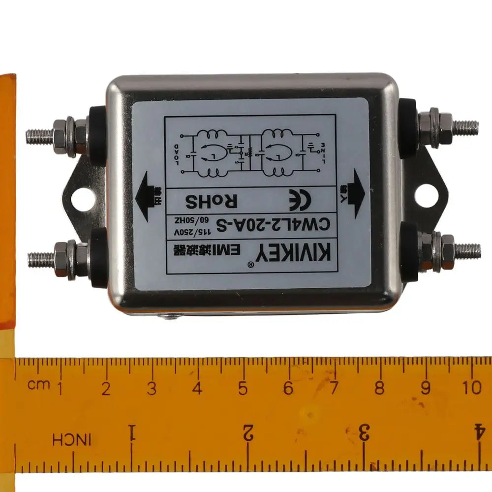 Noise Suppressor Power EMI Filter Termianl Single-Phase Line-Conditioner JREle AC 115/250V 20A CW4L2-20A-S