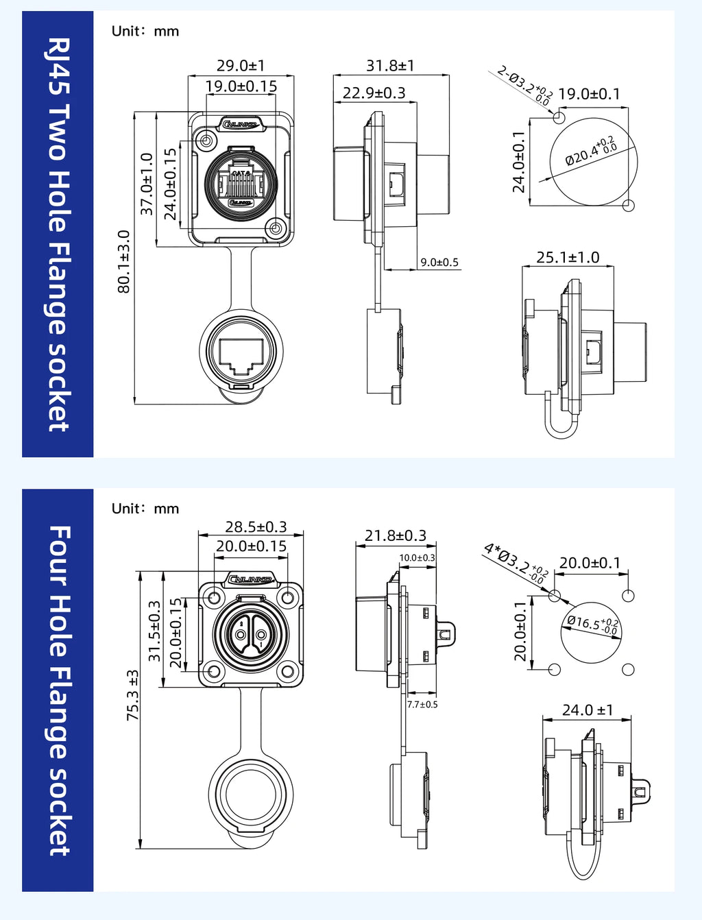 LP-16 2 Pin Right Angle Industrial Connector IP68 Waterproof Male Plug Female Socket Set Aviation Connector for LED Solar Use