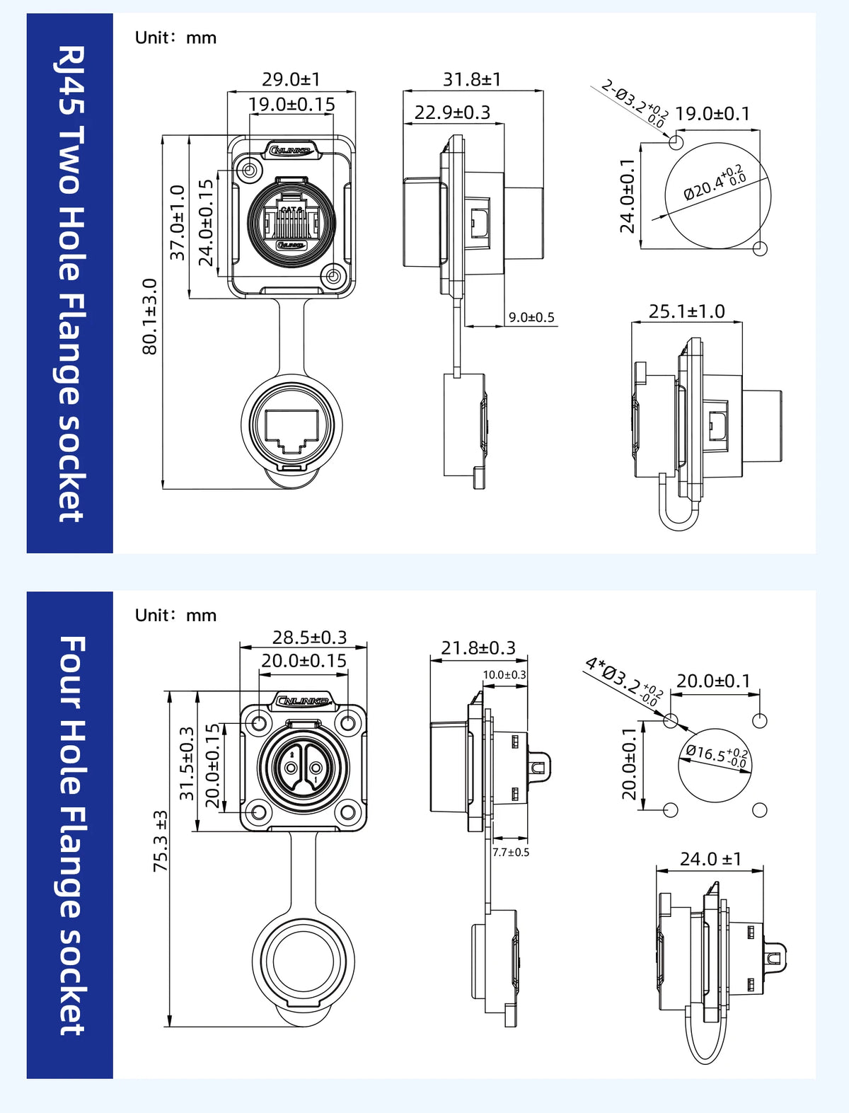 LP-16 2 Pin Right Angle Industrial Connector IP68 Waterproof Male Plug Female Socket Set Aviation Connector for LED Solar Use