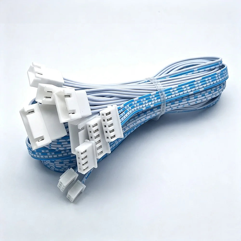 10pcs XH2.54mm 2468 24AWG Flat 2P 3P 4P 5P 6P -12P 1mtr 2m 3m Single Double Male Female Extension Wire