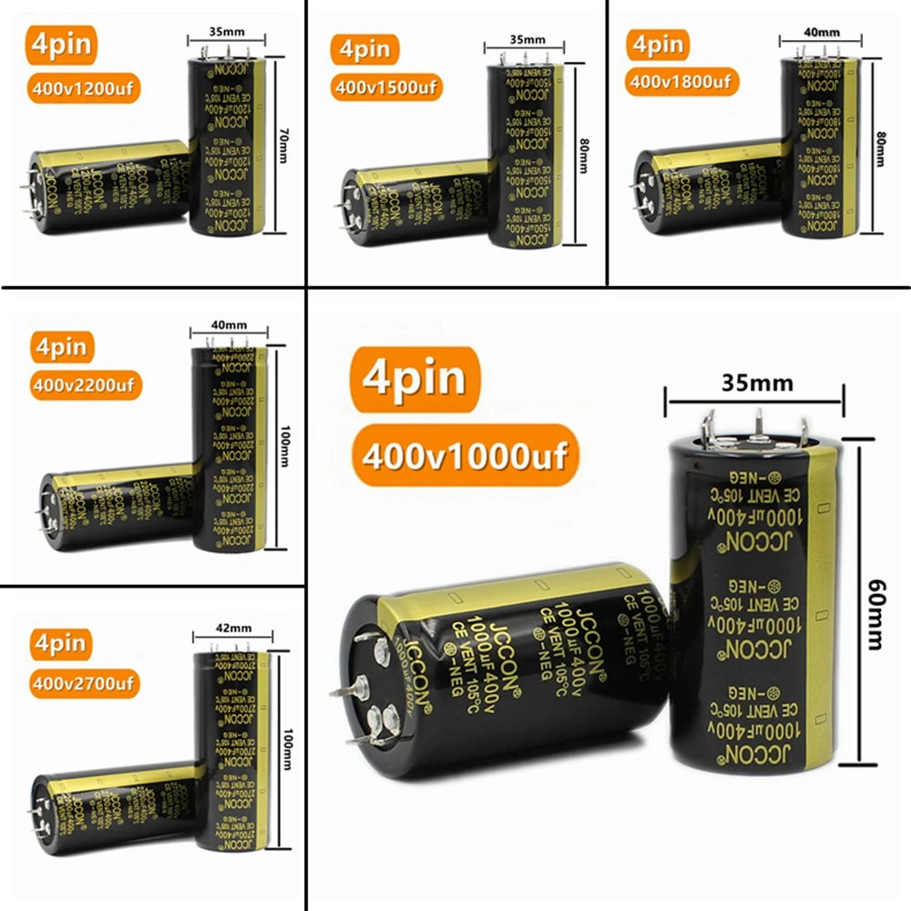 2PCS JCCON 25V 35V 63V 80V 100V 200 250 400V 450V 3300 470 6800 560 820 10000UF 15000 22000 47000UF Audio Electrolytic Capacitor