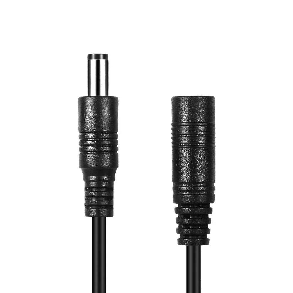 10pcs/lot Male Female DC Cable Power Adapter Connector 5.5x2.1mm Plug Adapter Wire for TV Camera LED Strip Tape Light wholesale