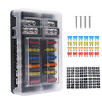12 Way Fuse Box Holder With Blade Fuse Holder Block & Warning Indicator Car Boat Blade Fuse Box 12V 24V