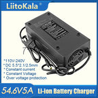 LiitoKala 12V 24V 36V 48V 2A/5A 3S 6S 7S 10S 13S 18650 Lithium Battery Charger 12.6V 29.4V 42V 54.6V DC 5.5*2.1mm