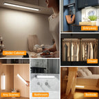 1Pc Cabinet Light USB Rechargeable Motion Sensor Ultra-thin Night Light For Home Corridor Stairs Kitchen Bedroom Wardrobe Indoo