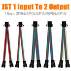 2Pin 3Pin 4Pin 5Pin 6Pin LED Splitter Connector JST SM Male Female Wire Cable For WS2812 WS2811 SK6812 RGB RGBW Led Strip