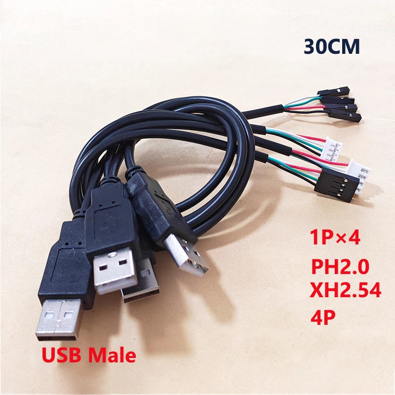 USB Adapter Cable Kit With PH2.0/XH2.54 Connectors For Power Signal Cables Of DIY Electronic Products 3D Printers RC Toys Etc