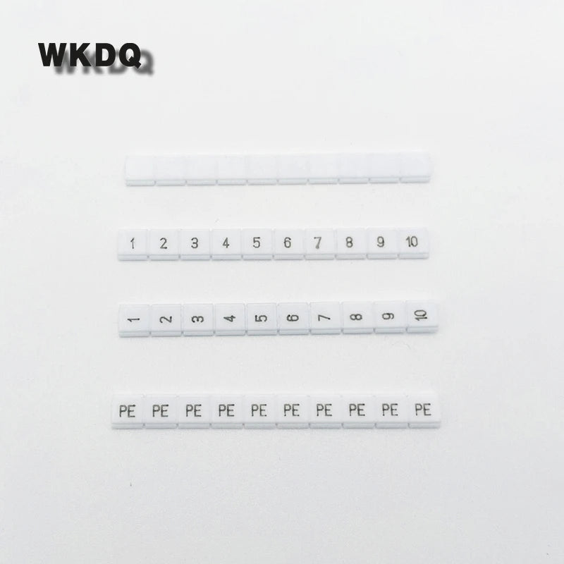 10Pcs ZBFM6 Label For Double-Level PTTB 4 PTTB4-PV 4mm Termin Numbering Blank DIN Rail Terminal Block Zack Marker Strips ZBFM 6