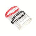 20 Pcs TVS Diode DO-27 1500W P6KE6.8V 12V 15V 18V 24V 33V 36V 200V 250V 400V 440V 6.8A 12A 15A 18A 24A 33A 36A 200A 10A 30A 150A