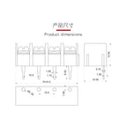 10Pcs/Lot KF1000 2P 3P 4P PCB Screw Terminal Block Connector Pitch 10MM KF10002/3/4P Can Be Spliced