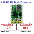 1 PCS  3.5A DC-DC Converter Module Buck Step-Down Voltage Regulator Board 4.5V-27V to 3V 3.3V 3.7V 5V 6V 7.5 9V 12V