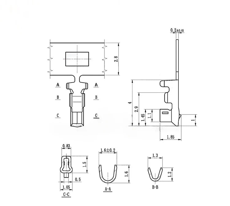 100pcs ZH1.5mm 28awg 10cm/20cm/30cm Single Double Head Wire Only One End Terminal Crimped Electronic Connector Cable Wire