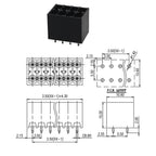 5Set 15EDGKNH KF2EDGKS 3.5mm Double-Layer Spring Plug-in PCB Terminal Block 2EDGSR Black Terminal