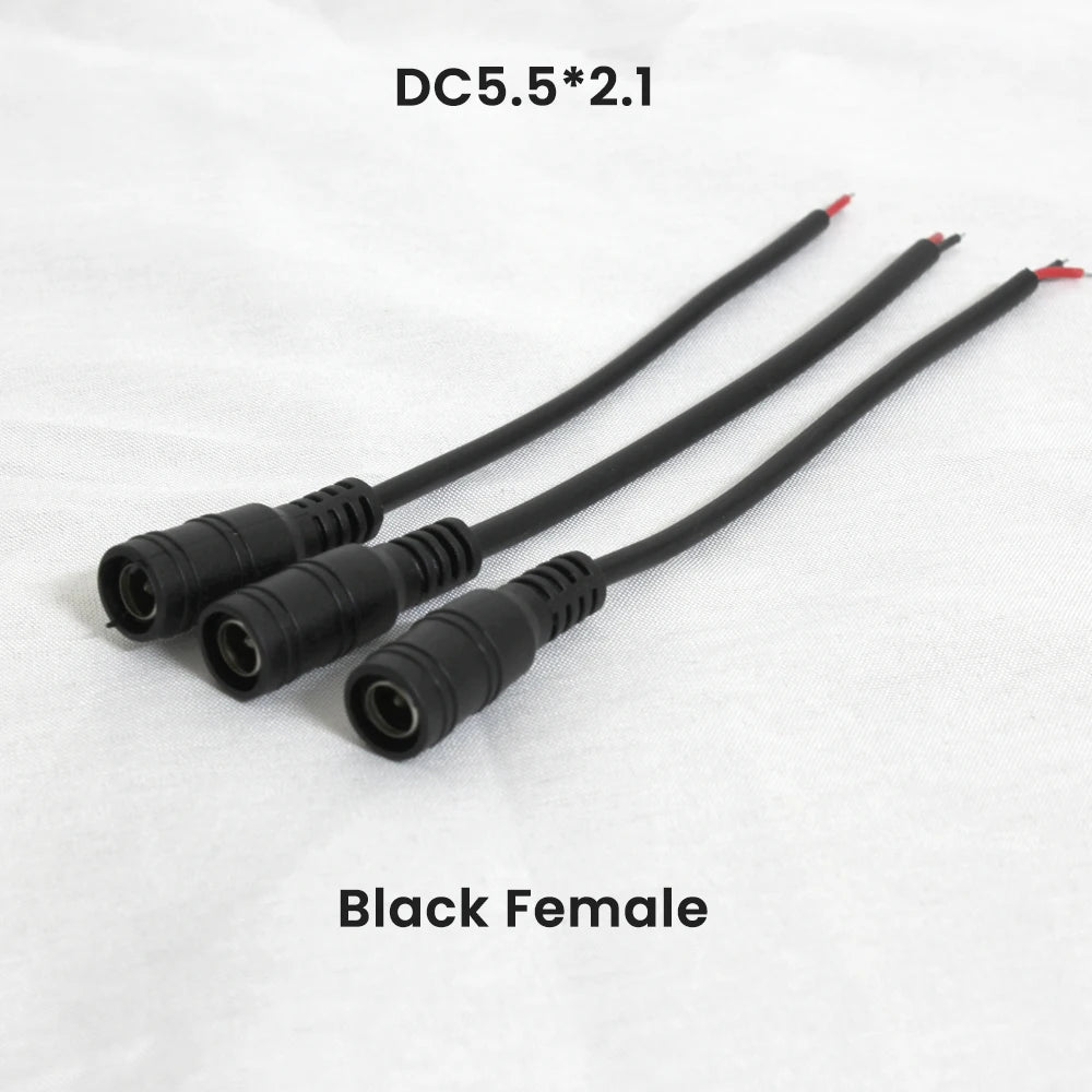 22AWG DC Connector 5.5x2.1mm Male/Female Power Cable Jack 15cm 5-12V Power Adapter Extension Wire For LED Strip Light CCTV