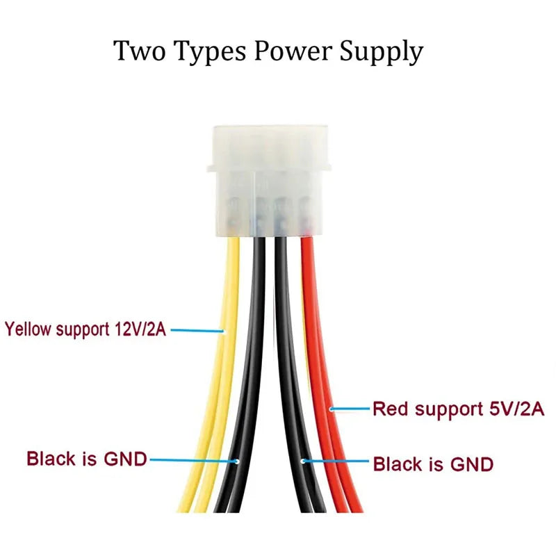5pcs 4 Pin Molex To 2×15 Pin SATA Power Y-Cable Adapter For IDE 8 Inches