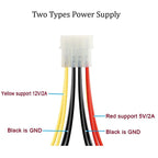 5pcs 4 Pin Molex To 2×15 Pin SATA Power Y-Cable Adapter For IDE 8 Inches