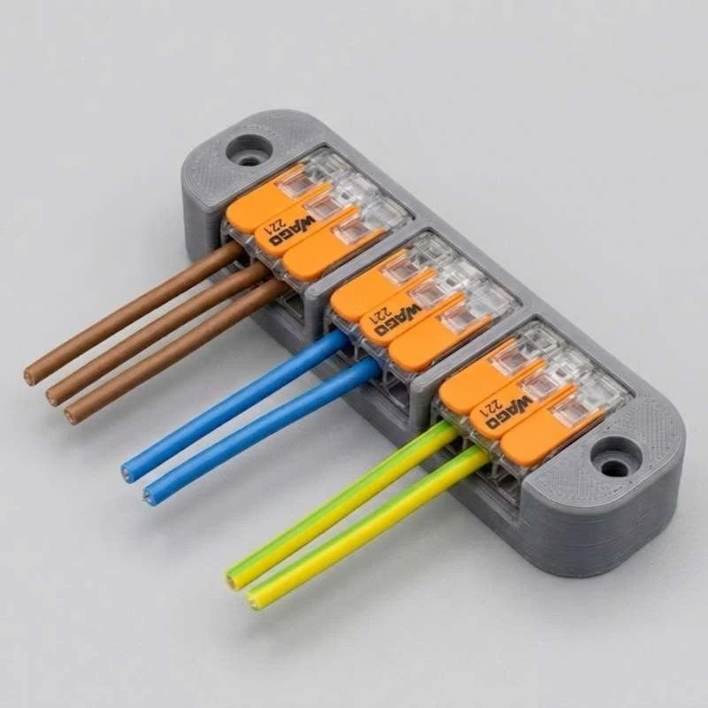 Wago 221 Connector Holder Wire Terminal Clip Electrical Box Organizer Cable Fixing Clamp