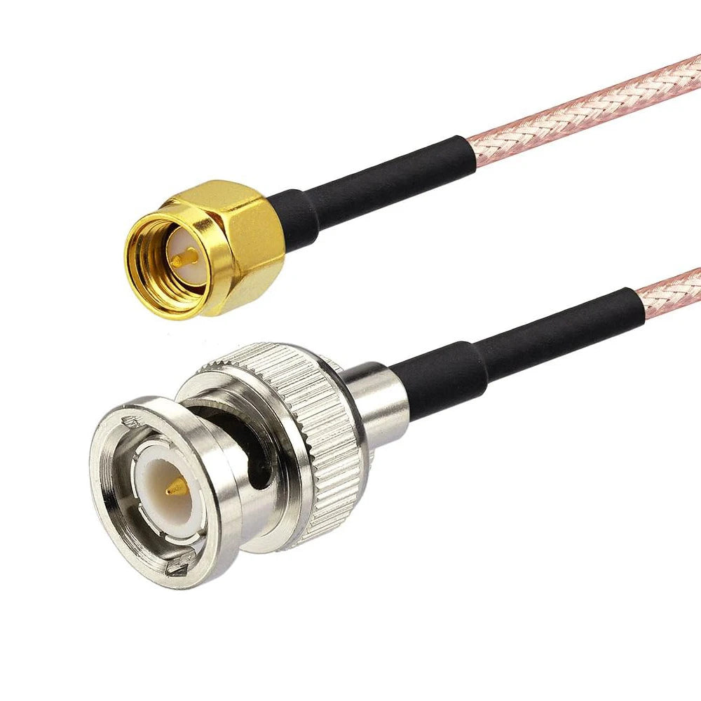 SMA Male to BNC Male Cable with 5pcs RF Coax Adapter Kit SMA to BNC Cable BNC to BNC Cable Kit for RF Applications/Antenna