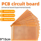 1-10PCS 5*7CM 7x9cm 9x15cm PCB Breadboard Protoboard Single-Sided Universal Printed Circuit Boards 2.54  MM Thick DIY Set Yellow