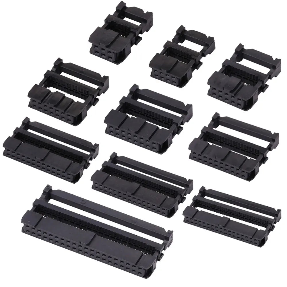 2.54MM Pitch 6 Position 8 10 14 16 18 20 24 26 30 34 40 Pin DC3 Header Male Socket Female IDC Socket IDC Connector Ribbon Cable
