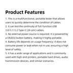 Multifunctional Data Cable Tester USB3.0/3.1/3.2 Type-C 24Pin Cable Detector Support Lightning Micro RJ45 Type-B Cable Test Tool