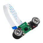 Raspberry Pi 5 8MP Camera Night Vision IMX219 77° 130° 200° FOV Fisheye MINI CSI Interface + 2 Infrared Light for RPI 5 Pi5