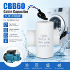 Durable 450V CBB60 Capacitor 50/60Hz 3UF-100UF Start Capacitor Round Motor Run Capacitor
