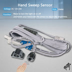 Wardrobe Sensor Switch DC12V 24V 5A PIR Hand Sweep Door Control Touch Sensor For LED Cabinet Closet Lighting