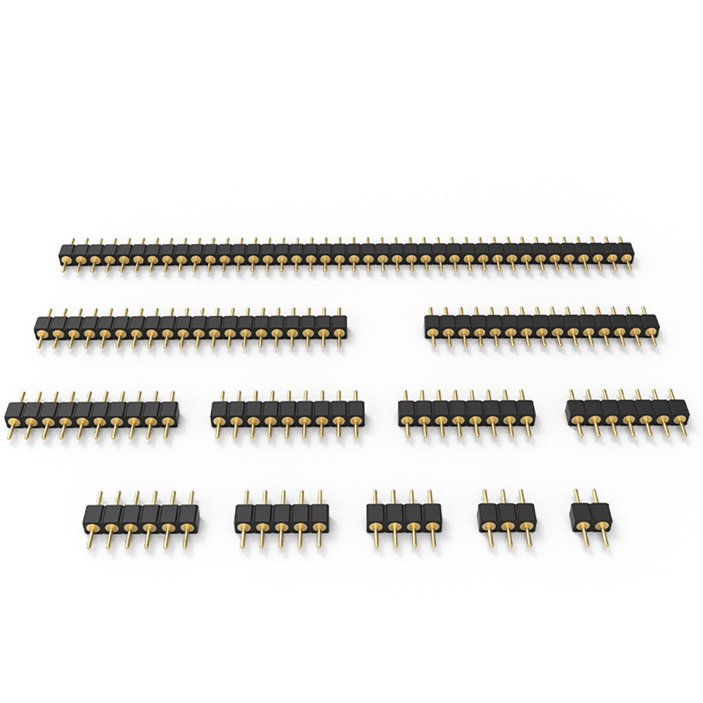 10pcs 1X40P 2.54mm 0.1" Round Hole L10/L11.96 Straight Gold Cuttable Arduino Raspberry pi Breadboard Connector Male Pin Header