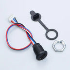 JCD 2/4/5Pin Type C Connector With Line Nut Locking Plate PH 2.0 Waterproof Cap High Current Fast Charging Jack USB C Port