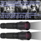 Zoomable LED Infrared Tactical Flashlight Night Vision Rechargeable Waterproof Hunting Torch 850nm/940nm IR Flashlight