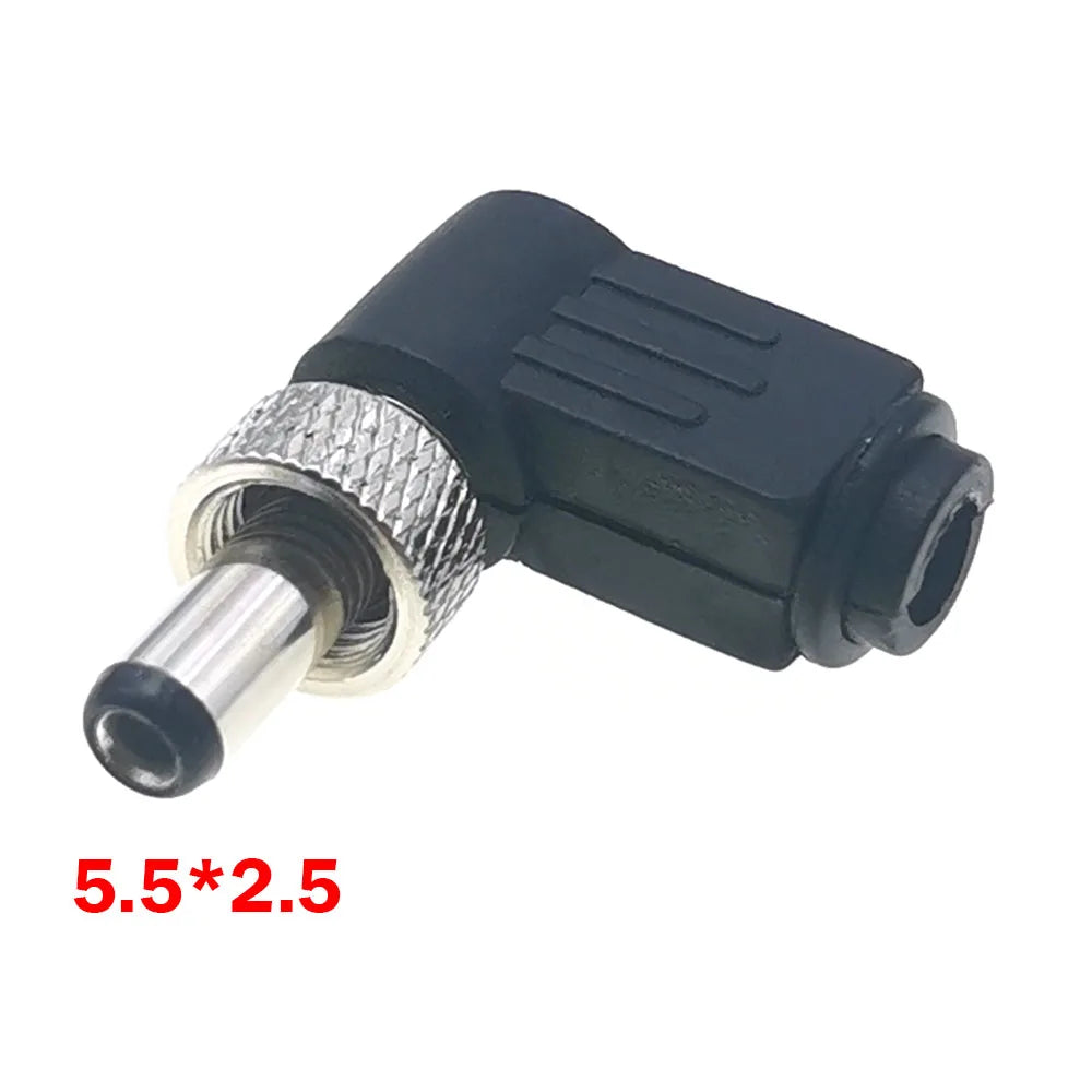 1pc 5.5 X 2.1 2.5MM Screw Locking DC Power Connector Female Plug & Metal Panel Mount Socket Locable Secure Standard Plug Socket