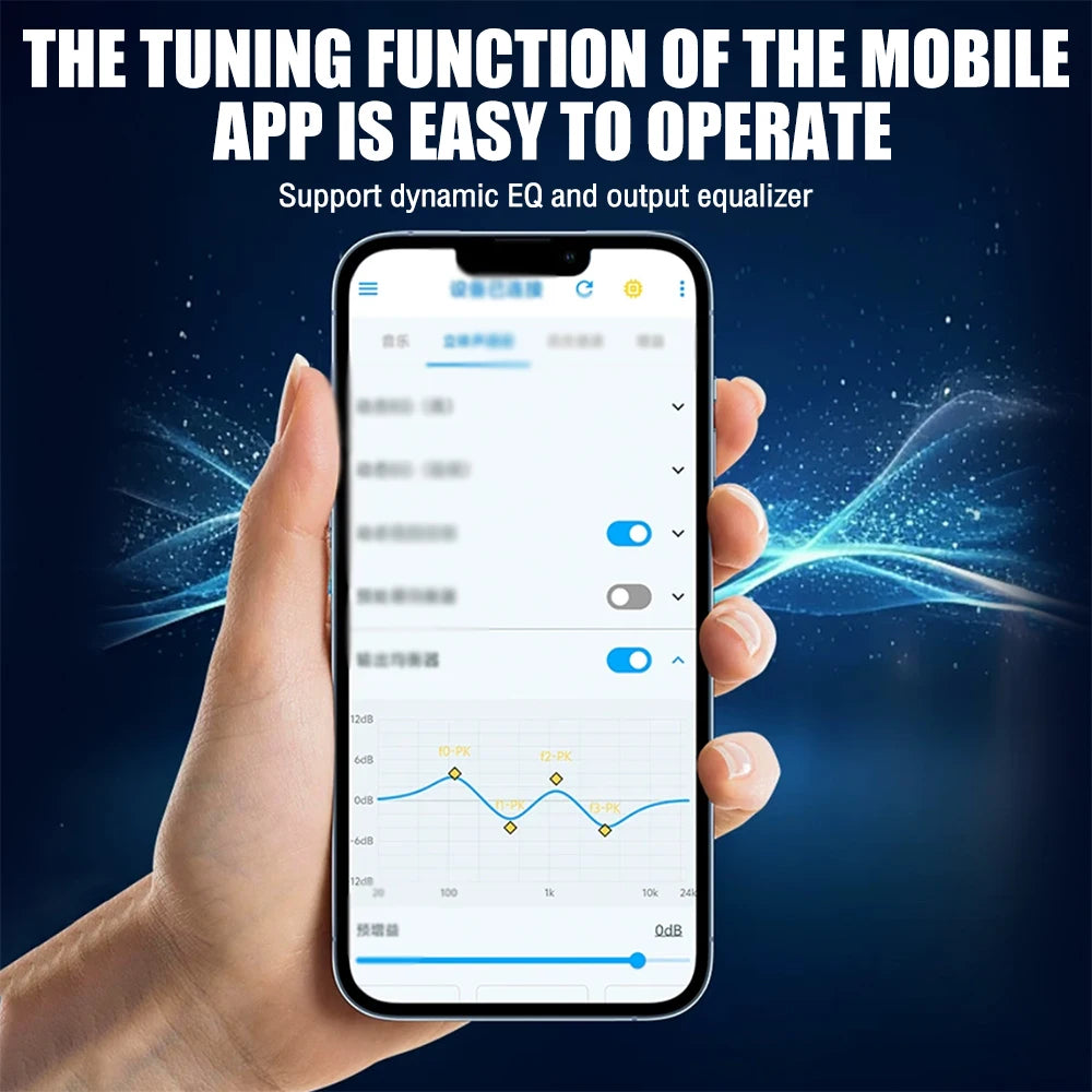 DC 9-30V Bluetooth Power Amplifier Module 2×100W Dual Channel APP Tuning Audio Board for Home Outdoor Speaker DIY Audio Upgrade