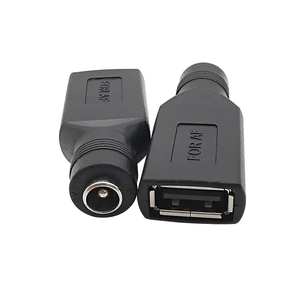 5/2/1Pcs 5V USB Female Jack to DC 5.5 x 2.1mm Female Socket DC Power Interface Conversion Charger Adapter Connector Accessories