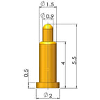 1Pcs Pogo Pin Connector Pogopin Battery Spring Loaded Contact SMD Needle PCB 1.8 2 3 4 5 6 7 8 9 10 12 mm