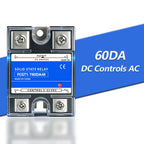 SSR Solid State Relay 10A 25A 40A 60A 80A 100A 120A Single Phase Control Relay DC TO AC DC TO DC AC TO AC