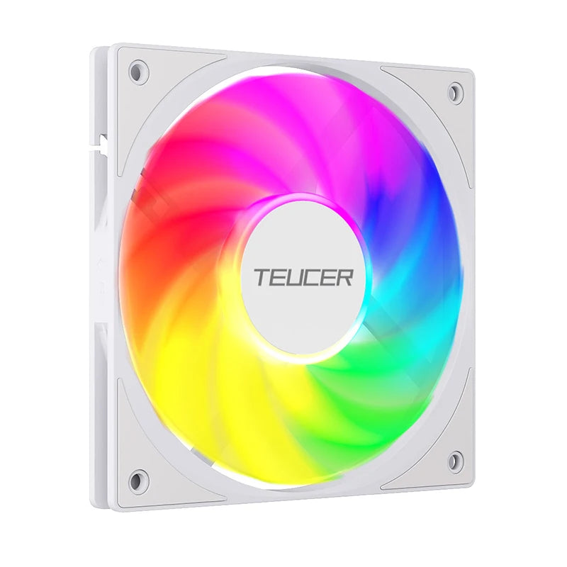 TEUCER UT-12015 120mm ARGB FDB Bearing Slim Cooling Fan High-Performance PC Case Fan for CPU Cooling and PC Builds