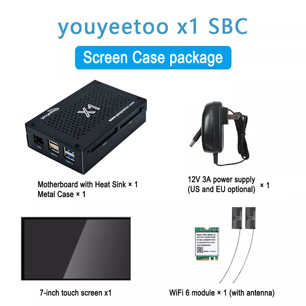 Youyeetoo X1 SBC Intel 11th Gen Jasper Lake N5105 Development Board X86 Computer Windows 10/11 Pro Ubuntu OS Support WiFi 6,NFC
