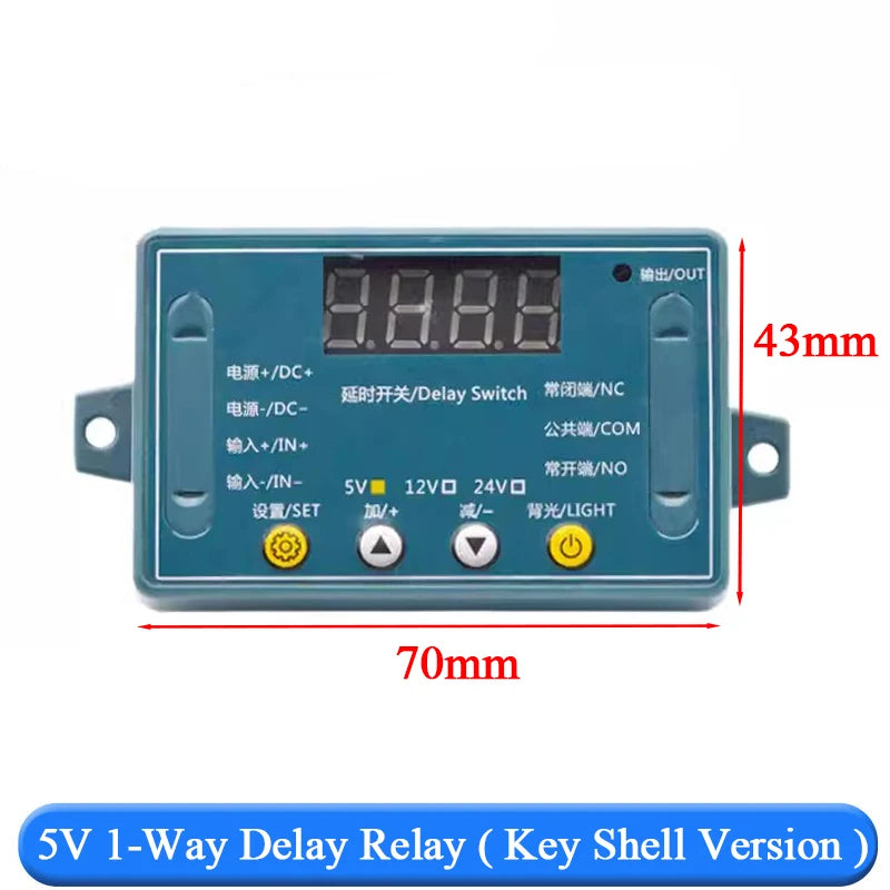 DC 5V 12V 24V 10A Adjustable Time Delay Relay Module LED Digital Timming Relay Timer Delay Trigger Switch Timer Control Switch