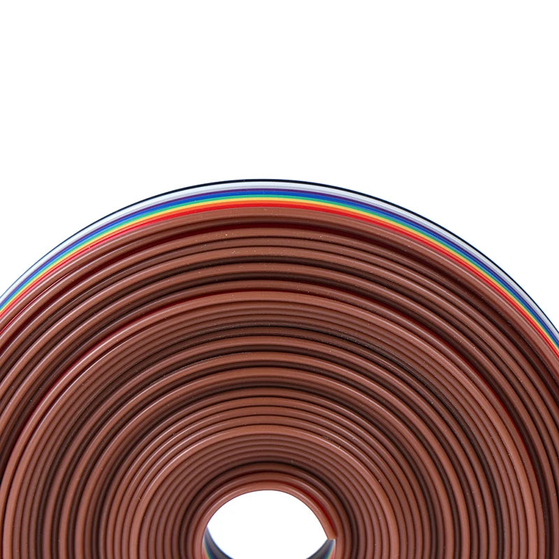 5m Rainbow Ribbon Cable 10 Way Flat Color Wire Flexible Electrical Connection Cable