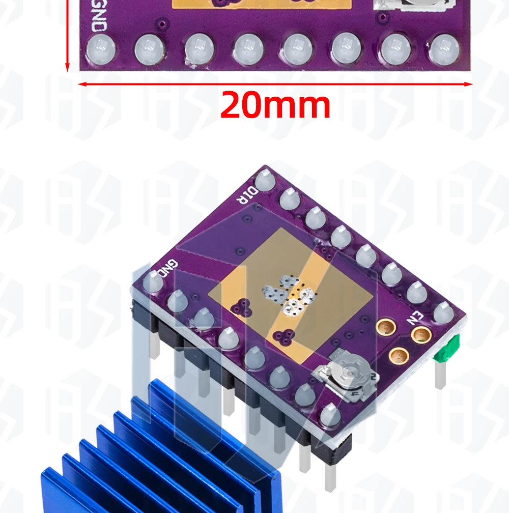 5.5v-28v TMC2130 TMC2209 compatible stepper motor silent driver module 256 subdivision replaces TMC2208 A4988