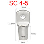 SC 1.5-120mm2 SC1.5/2.5/4/6/10/16/25/35/50/70/95/120 Copper Battery Bolt Screw Hole Ring Connector Wire Cable Lug Crimp Terminal