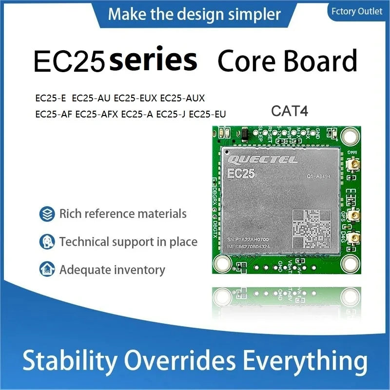 100% New&Original CAT4 Module with Core board Quectel EC25-E EC25-AU EC25-EUX EC25-AUX EC25-AF EC25-AFX EC25-A EC25-J EC200 EG25