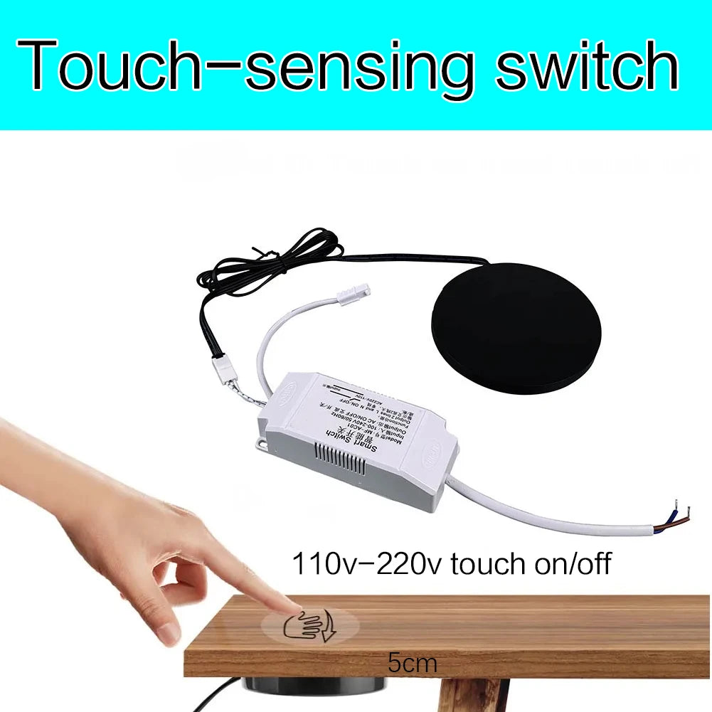 110-220V Wooden Touch Sensor Switch Penetrable Switch Sensor LED Control Switch for 220V Smart Home LED Lighting
