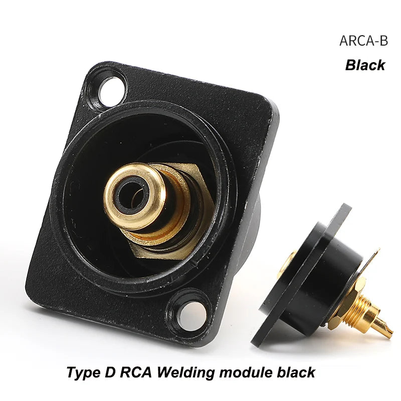 D Type RCA Female Jack YS367A Mounting Module Solder Socket AV Audio Video Connector for DVD Panel