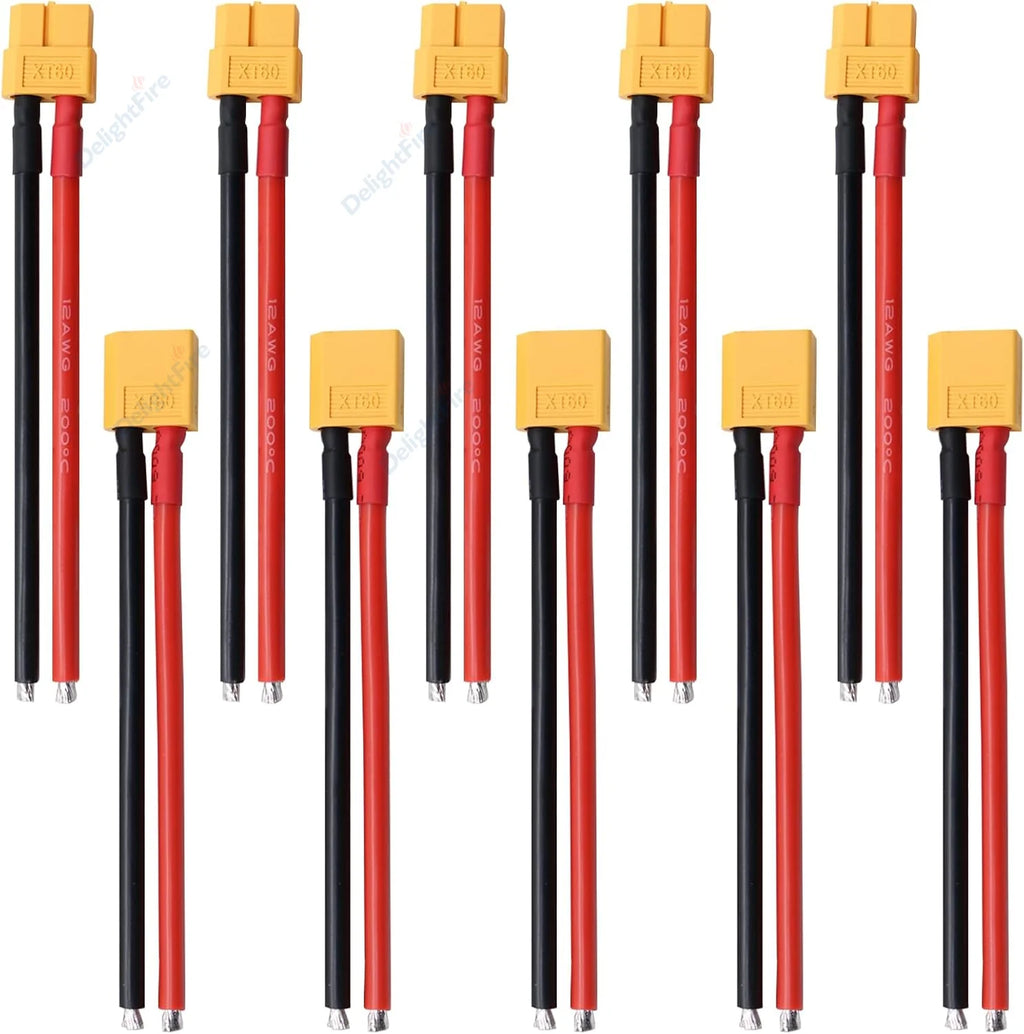 14AWG XT60 Female Male Plug Battery Connector with Silicone Flexible Wire for RC Airplane Lipo Battery ESC FPV Drone Car Boat