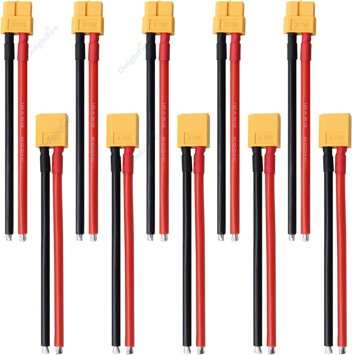 14AWG XT60 Female Male Plug Battery Connector with Silicone Flexible Wire for RC Airplane Lipo Battery ESC FPV Drone Car Boat