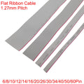1/2/5Meter 6P/8/10/12/14/16/20/26/30/34/40/50/60 Pin 1.27mm Pitch Gray Flat Ribbon Cable 28 AWG Wire For 2.54mm FC IDC Connector