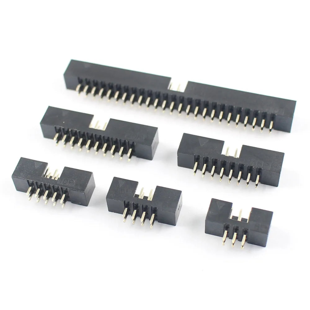 10pcs DC3 1.27/2.0/2.54mm DIP Straight RA Right Angle SMT Double Row 6/8/10/20/30/40/50P ISP Male Pin IDC JTAG Socket Box Header
