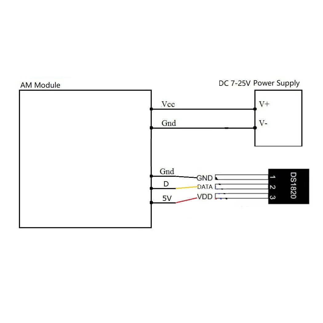 8 DS18B20 Temperature Acquisition Module / RS485 MODBUS RTU Communication Replace WP3066ADAM